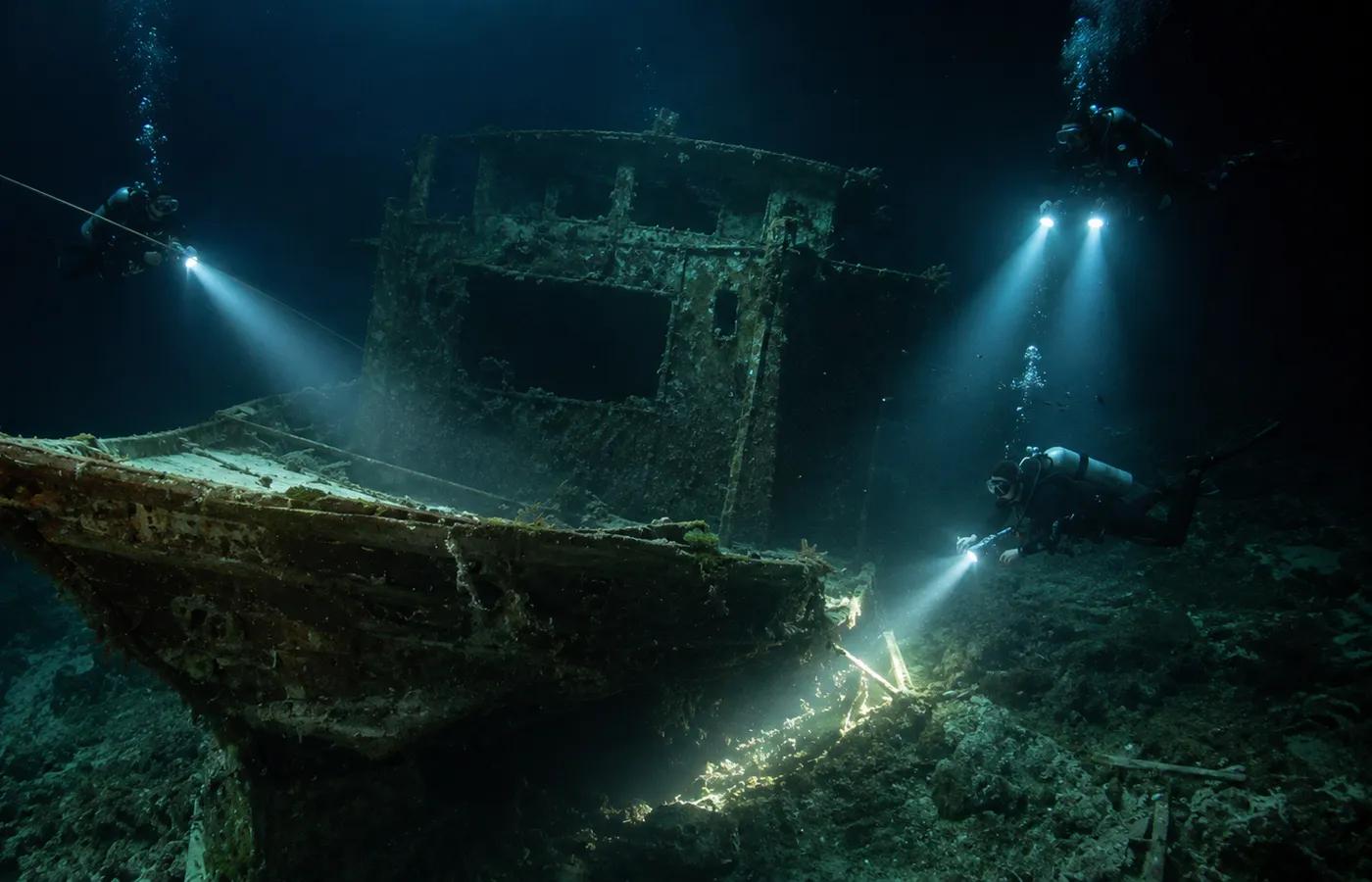 Night diving photos in Hurghada
